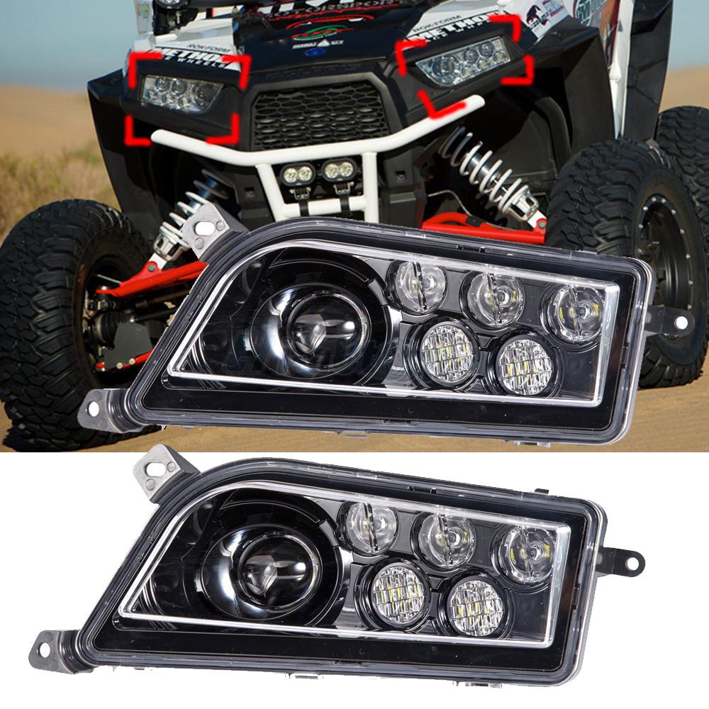 2Pcs Conversion LED Headlights for 2015-2017 POLARIS RZR 900 (1000 LEDS)  Black